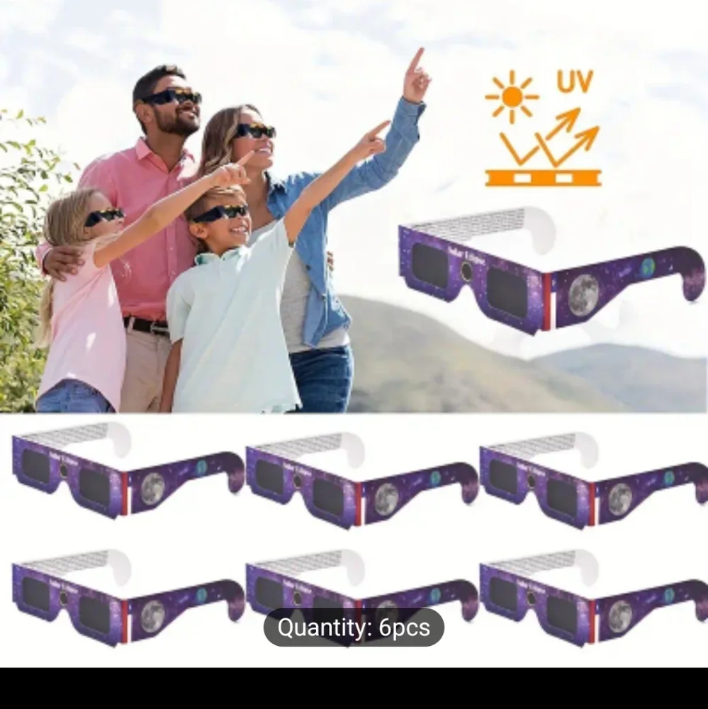 6 pairs April 2024 Solar Eclipse Glasses